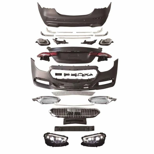 AUTOGP Mercedes w213 maybach makyajlı dönüşüm body kit seti 2016 / 2020 ürün görseli 1