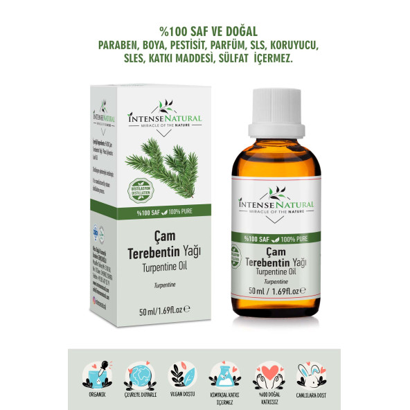 Çam Terebentin Uçucu Yağı 50 ml %100 Saf ve Doğal Pine Turpentine Essential Oil ürün görseli 1