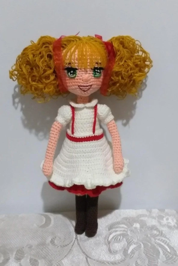 Şeker Kız Candy Bebek Amigurumi Organik Oyuncak ürün görseli 1