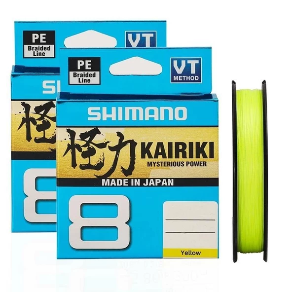 Shimano Kairiki 8 150m Örgü İp Misina Yellow Sarı ürün görseli 1