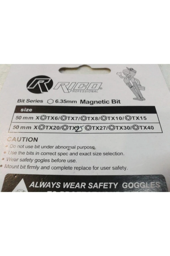 Bits Torx Tork Uç Takımı T 6 /t 40 Kadar 10 Parça 50mm ürün görseli 1