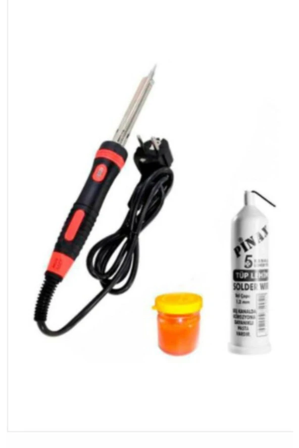 - 60w Profesyonel Lehim Makinesi Kalem Havya+ Leyim Teli+ Pasta ürün görseli 1