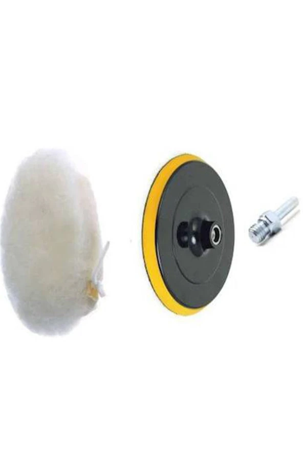 Pastapoliş Cila Süngeri Matkap & Taşlama 115 Mm Pelüş Ve Cırt Taban +matkap Aparatı ürün görseli 1