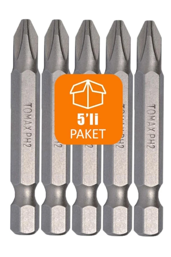 Yıldız Bits Vida Sıkma Uç 50mm 5 Adet Ph2 ürün görseli 1