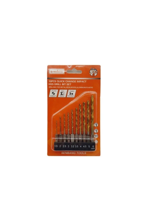 Bits Saplı Hss Matkap Uçu Seti 1/4" 10l ürün görseli 1