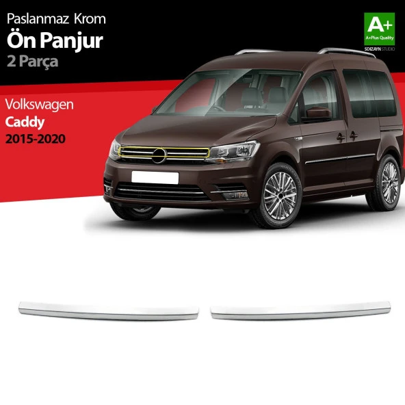 Volkswagen Caddy Krom için Ön Panjur 2 Parça. 2015-2020 ürün görseli 1