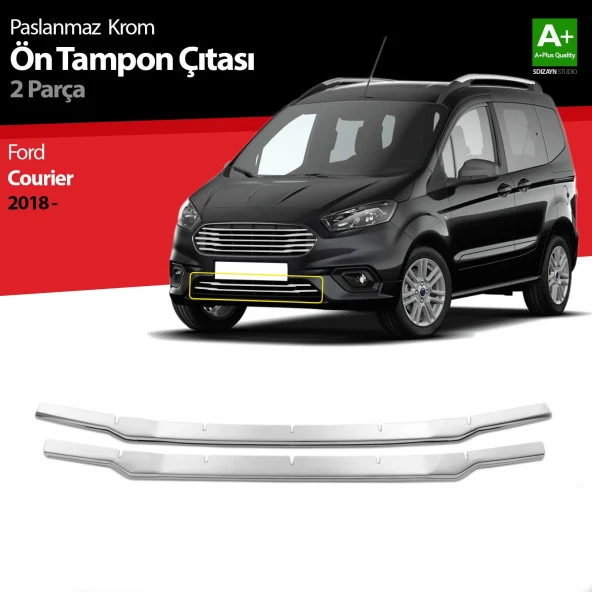 Ford Courier Krom için Ön Tampon Çıtası 2 Parça 2018 Sonrası ürün görseli 1