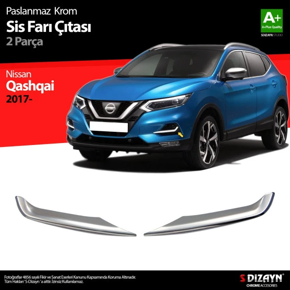 Nissan Qashqai Krom için Sis Farı Çıtası 2 Parça 2017-2021 ürün görseli 1