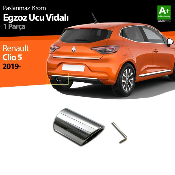 Renault Clio 5 için Krom Egzoz Ucu Vidalı 2019 Ve Üzeri ürün görseli 1