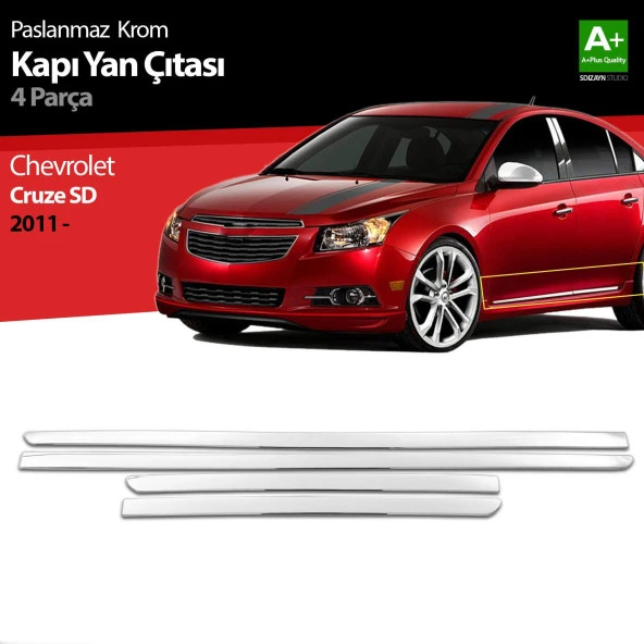 Chevrolet Cruze Sedan için Krom Kapı Yan Çıtası 2011 Üzeri ürün görseli 1