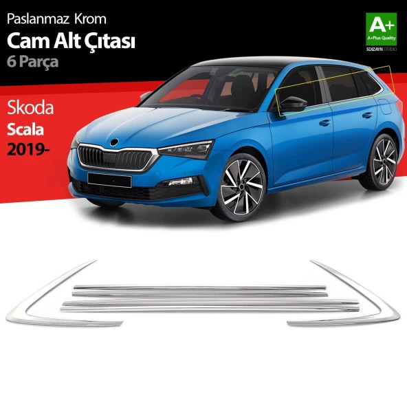 Skoda Scala Uyumlu Krom Cam Çıtası 6 Parça 2019 Üzeri ürün görseli 1