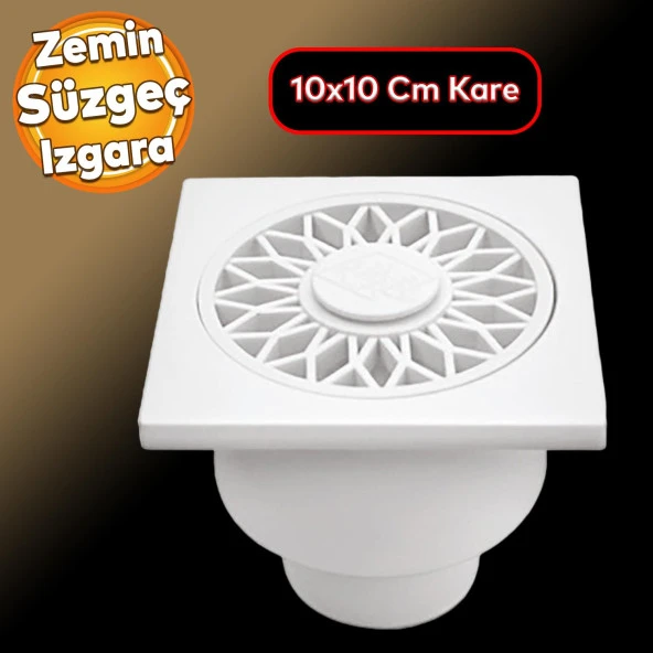 Yer Süzgeci Banyo Izgara Lavabo Pis Su Gideri Kapak Kapağı Alttan Giderli Yer Sifonu ürün görseli 1