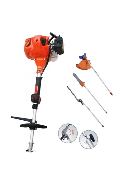 Rtrmax Rtm9639 Multifonksiyonel Benzinli Yan Tırpan Çit-Dal Budama Başlığı Misina-Metal Bıçak Başlığı ürün görseli 1