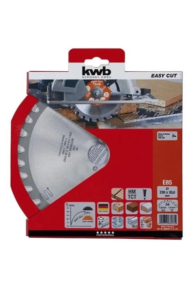 Kwb Tepsi Testere 230 x 30mm 34 Diş E85 588533 - Resim 2