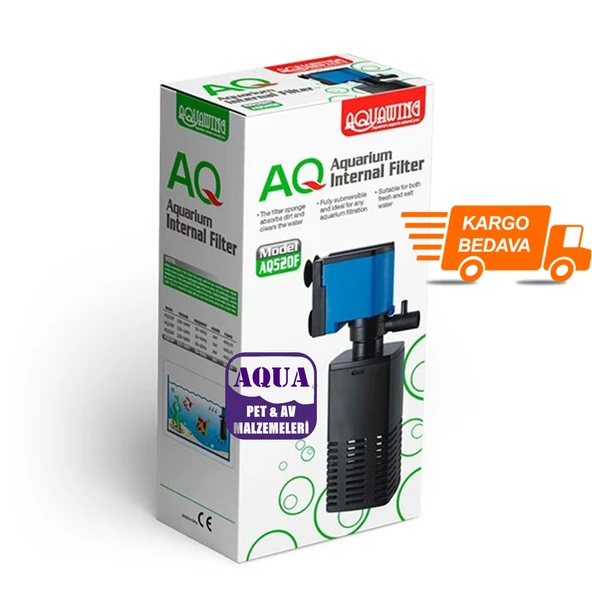 Aquawing Aq520f Akvaryum İç Filtre 6W 500L/H - Akvaryum İç Filtresi ürün görseli 1