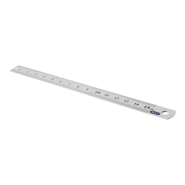 Mas 2328 Çelik Cetvel 15 Cm ( Rakamlar Pres Baskıdır) ürün görseli 1