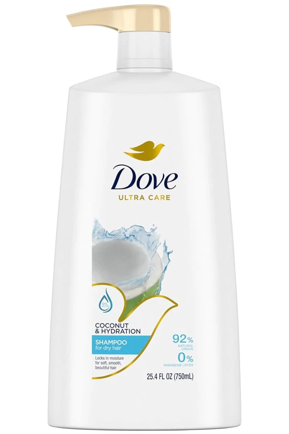Dove Coconut & Hydration Nemlendirici Şampuan 750ML ürün görseli 1