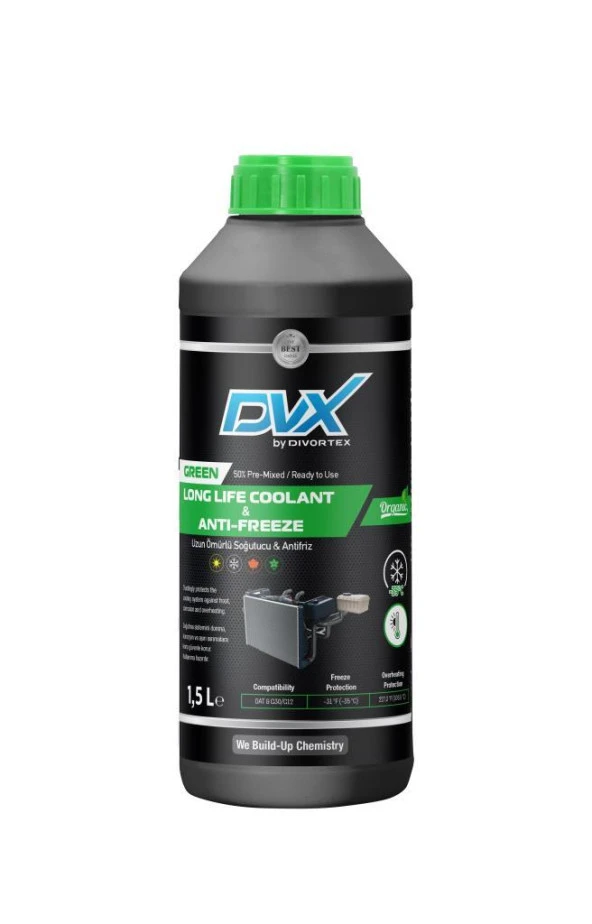 Dvx -35 Organik Yeşil Antifiriz 1,5 lt ürün görseli 1