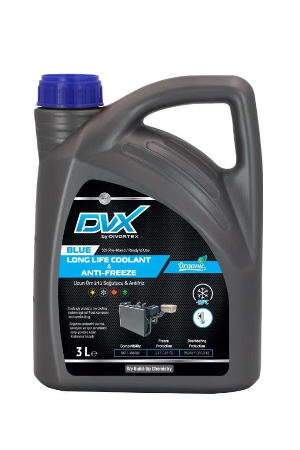 Dvx -25 Organik Mavi Antifiriz 3 lt ürün görseli 1