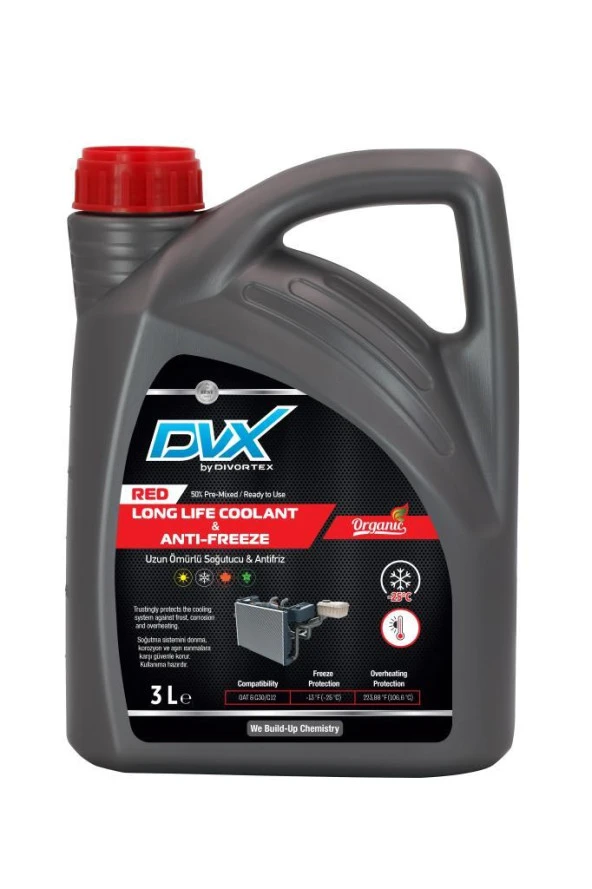Dvx -25 Organik Kırmızı Antifriz 3 lt ürün görseli 1