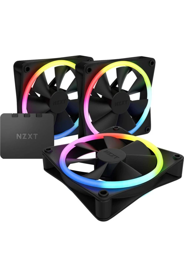 F120 Rgb Duo Siyah 3x120 Mm Fan Kontrolcü Rf-d12tf-b1 ürün görseli 1
