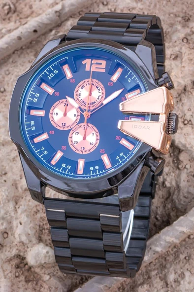 Siyah Çelik Kordon Quartz Erkek Saati - Modern ve Şık Business Stili - Model ST-304376 ürün görseli 1