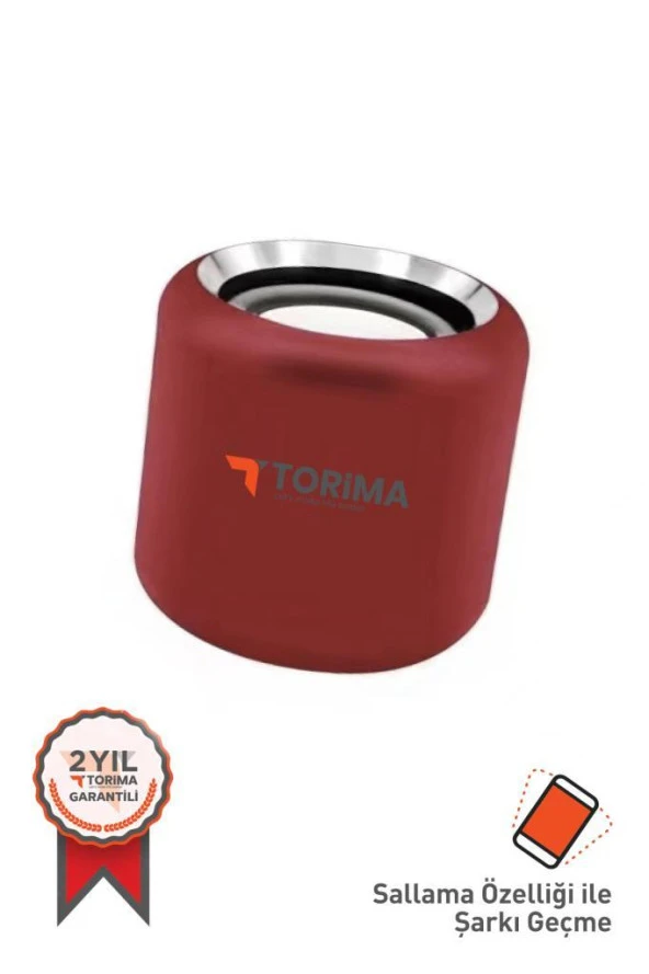 Torima D12 Taşınabilir Kablosuz Bluetooth Hoparlör Kırmızı ürün görseli 1