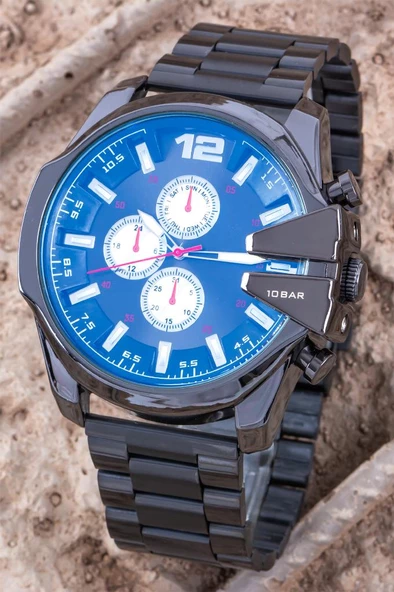 Siyah Çelik Kordon Quartz Business Erkek Saati - Modern ve Şık Tasarım - Model ST-304378 ürün görseli 1