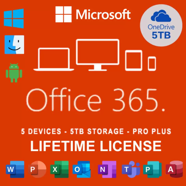 Microsoft Office 365 Pro Plus 5 Cihaz Lisans Hesabı ürün görseli 1