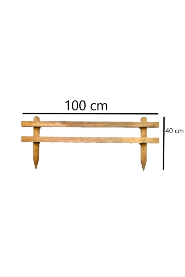 Pinoxi Ahşap Bahçe Çiti Kazıklı Çit 100x40 Cm 5 Adet ürün görseli 1