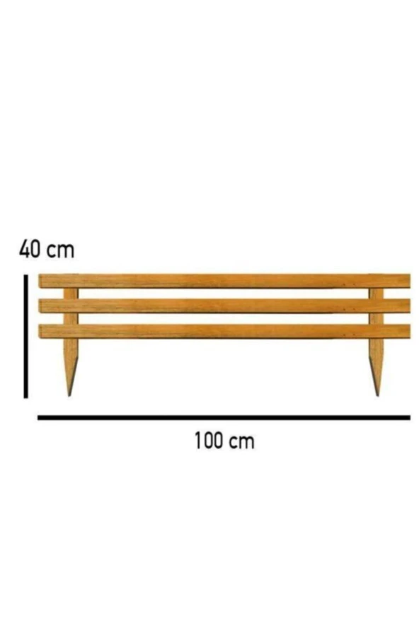 Pinoxi Ahşap Bahçe Çiti Sınır Çit 100 Cm X 40 Cm ürün görseli 1