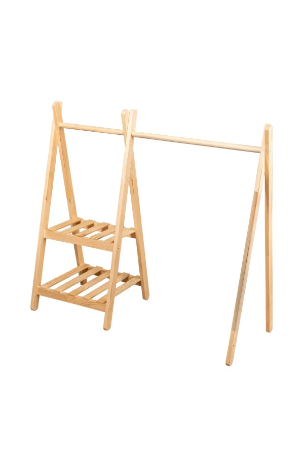 Ahşap Çocuk Dolap Askılık Montessori Askılık - Resim 3