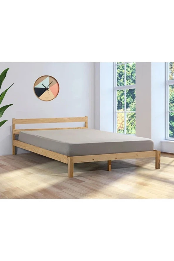 Pinoxi Masif Ahşap Karyola Çift Kişilik 160x200 cm ürün görseli 1