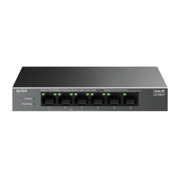 TP-LINK LS106LP 6 PORT 10/100/100 POE SWITCH - Resim 2