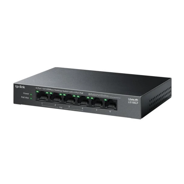 TP-LINK LS106LP 6 PORT 10/100/100 POE SWITCH - Resim 3