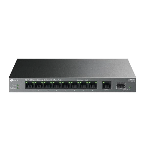 TP-LINK LS1210GP 9PORT 10/100/100 POE SWITCH - Resim 2