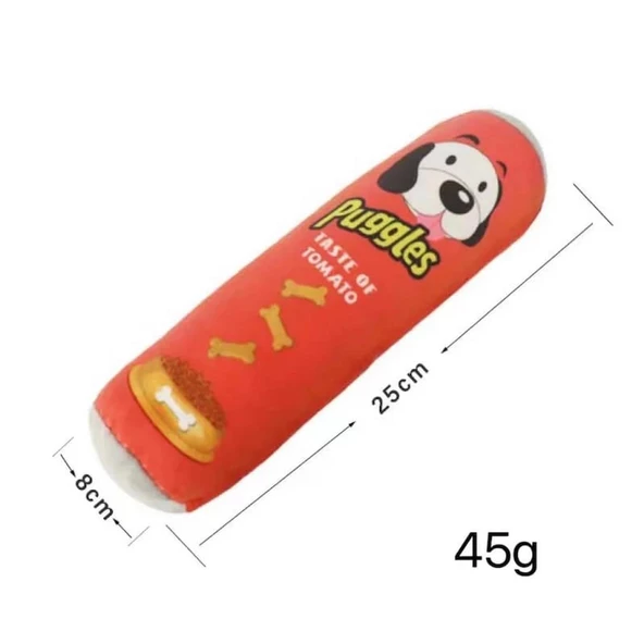 Puggles  Dayanıklı Sesli Köpek Oyuncağı  Tomato 1 Adet ürün görseli 1