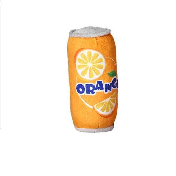 Teneke kola tarzında  Dayanıklı Sesli Köpek Oyuncağı  Orange 1 Adet ürün görseli 1
