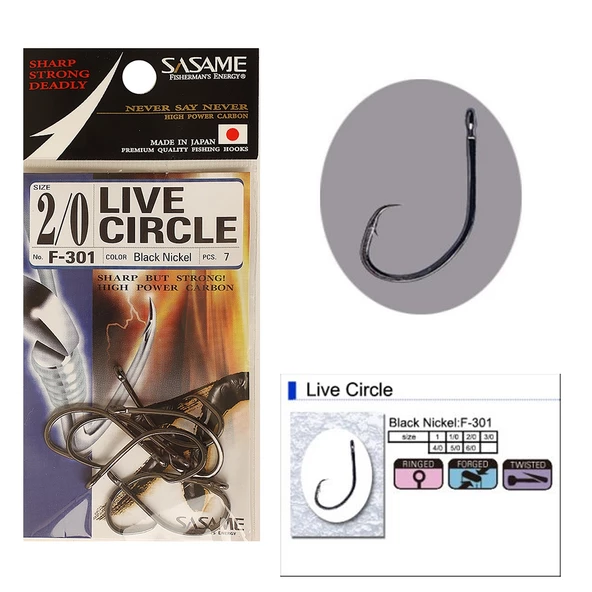 Sasame F-301 Live Circle Serisi Olta İğnesi ürün görseli 1