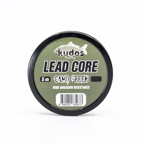 Kudos Lead Core Camo Green 5m Leader ürün görseli 1