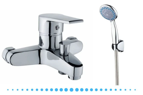 Banyo Bataryası Armatürü 5 Yıl Garantili Hediye Duş Seti ürün görseli 1