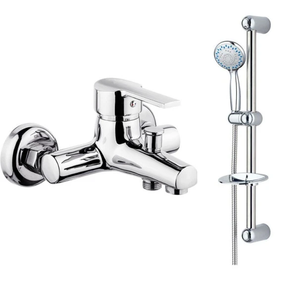 Banyo Bataryası Ve Sürgülü Duş Seti 150 Cm Uzunluğunda 5 YIL Garantili Banyo Bataryası ürün görseli 1