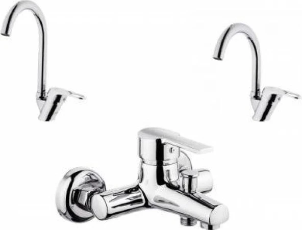 3lü Batarya Seti Mutfak Batarya Banyo Bataryaları Lavabo Bataryası ürün görseli 1
