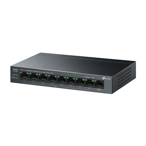 TP-LINK LS109P 9PORT 10/100 POE SWITCH - Resim 3