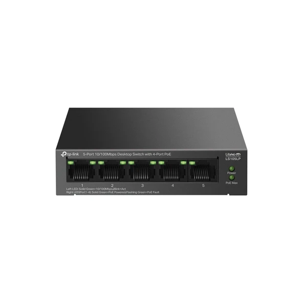 TP-LINK LS105LP 5 PORT 10/100 POE SWITCH ürün görseli 1