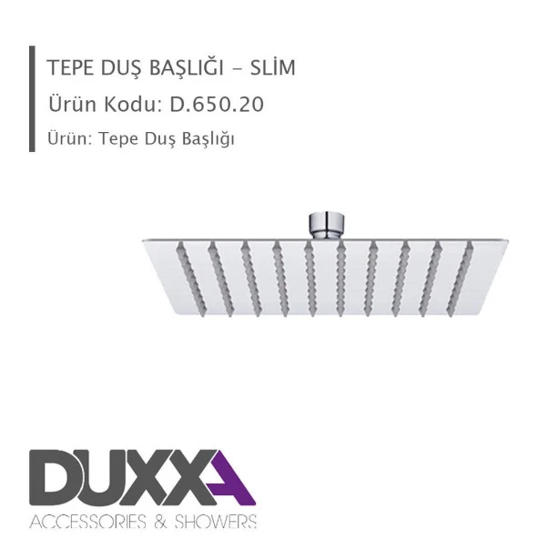 Duxxa Slim Ankastre Duş Başlığı 20X20 (D.650.20) - Resim 4