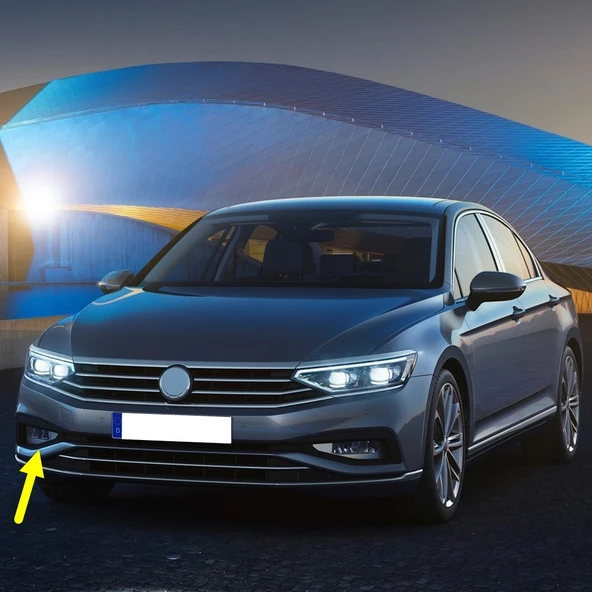 VW Passat B8.5 2020-2023 Sağ Sis Farı Çerçeve Parlak Siyah 3G0853666K ürün görseli 1