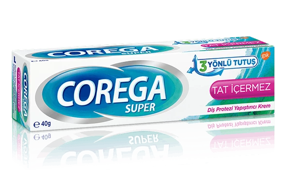 Corega Süper Diş Protezi Yapıştırıcı Tat İçermez Krem 40 gr ürün görseli 1