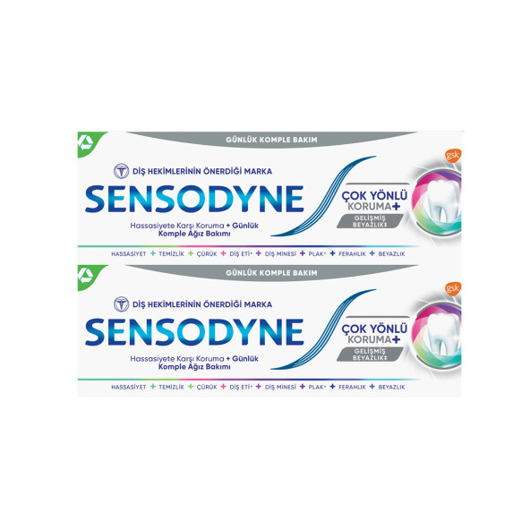 Sensodyne Çok Yönlü Koruma Gelişmiş Beyazlık Florürlü Diş Macunu 50 ml ürün görseli 1