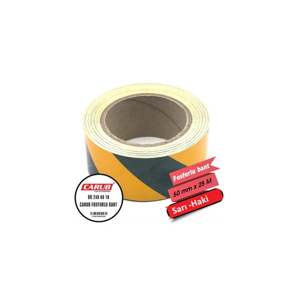 Fosforlu Bant 5 Cm x 25M Sarı-Haki ürün görseli 1